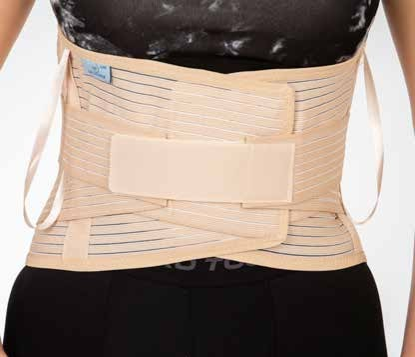 LUMBOSAKRAL ÇELİK BALENLİ KORSE 26 CM (TEN - MİSİNALI KUMAŞ) - Görsel 2