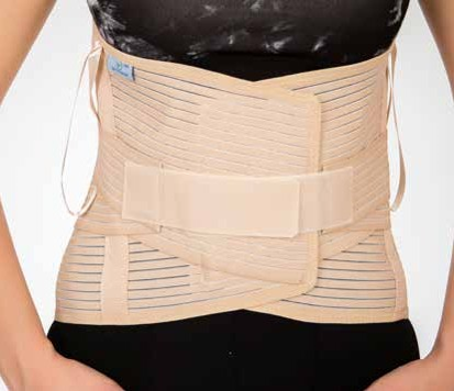 LUMBOSAKRAL ÇELİK BALENLİ KORSE 32 CM (TEN - MİSİNALI KUMAŞ) - Görsel 2